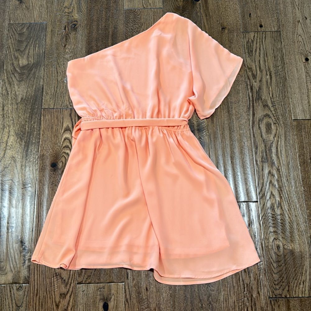 Women’s Pink Lily Asymmetrical Peach Dress Sz S - Picture 3 of 3